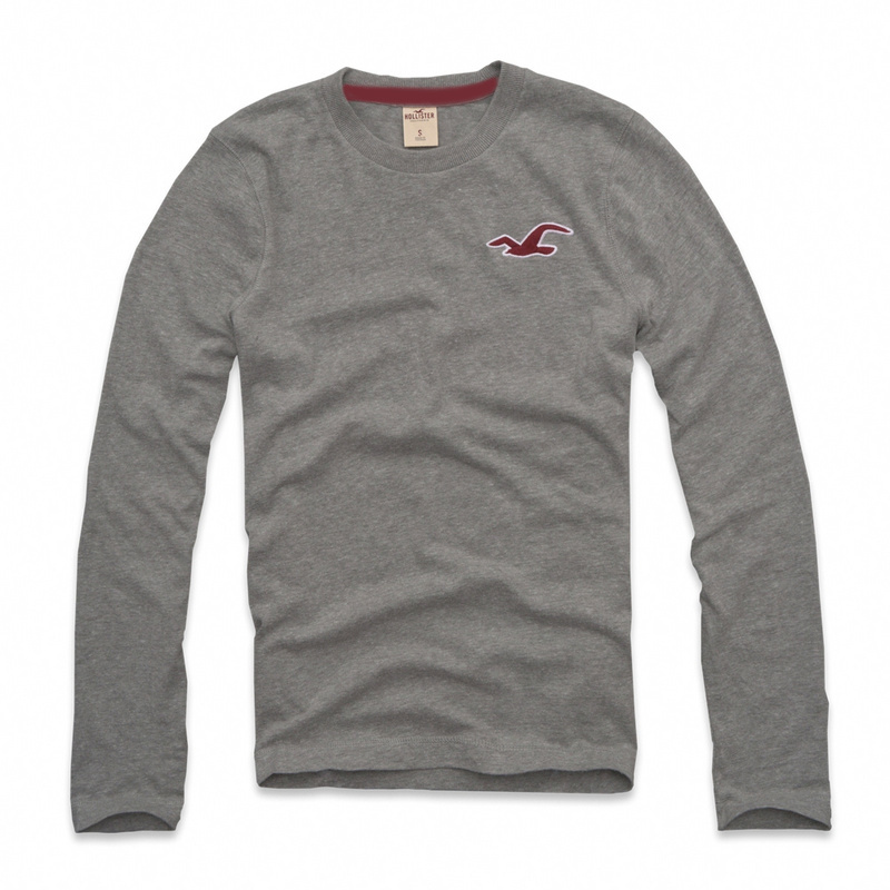 Hollister Hombres De Cuello Redondo Largo Remera HCO3768